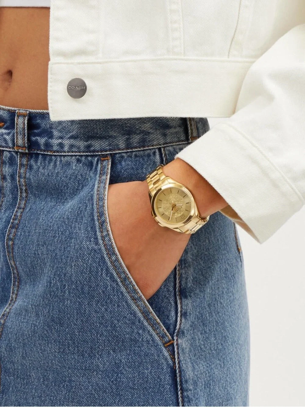Coach Gold-tone Stainless Steel Libby Watch New With Tags - Picture 3 of 7